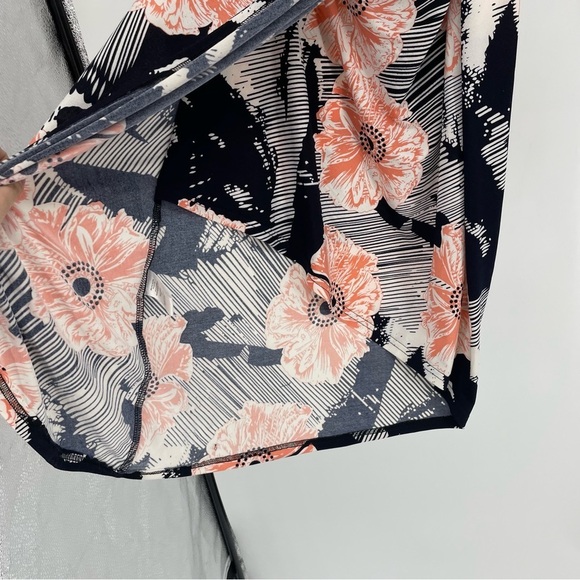 Suzy Shier  pink black Floral fitted twist sleeveless summer casual dress SP - Picture 7 of 14